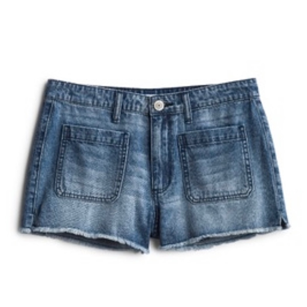 STS Blue Selena Boyfriend High Rise Denim Blue Jean Cut Off Shorts Size …